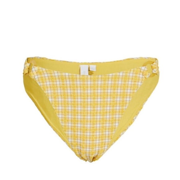 Jonathan Simkhai Francesca Plaid Bikini Gingham Yellow Swim Bottoms NWT - Picture 4 of 10